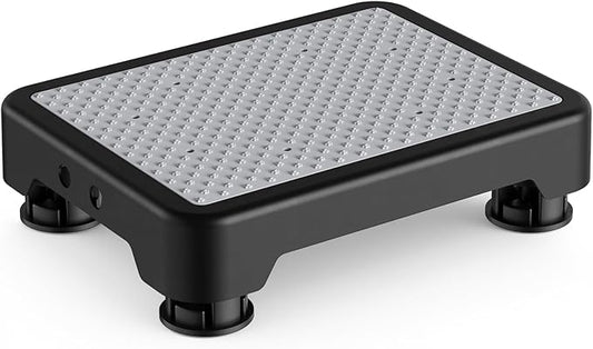 SOYO Mobility One Step Stool, Heavy Duty Indoor Outdoor Non-Slip Small Step Platform Assistive Device for Adult Elderly, Standing Support and Step Riser for Car, Bed, Door, Stair, Bathroom, Black-Gray