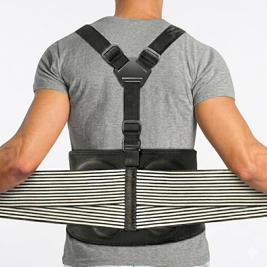 AllyFlex Sports® Back Brace Lower Back Pain Relief - Back Brace for Women and Men Under Clothes Lower Lumbar Support to Improve Posture - L