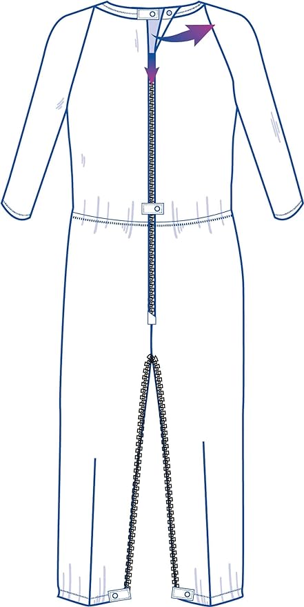 Ovidis Dementia Clothes - Alzheimers Anti-Strip Jumpsuit with Back-Zipper for Elderly Men - Bobby