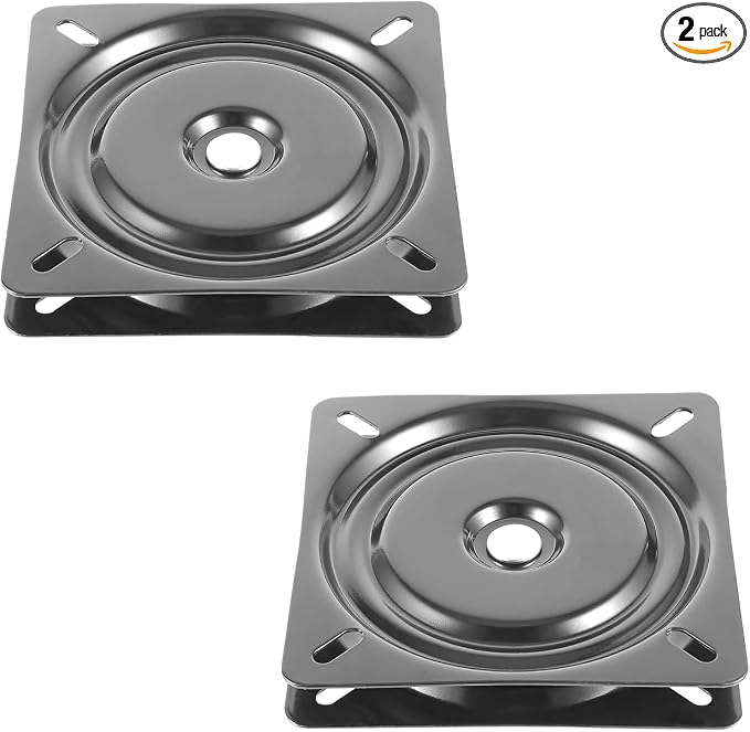 Smooth 360-Degree Boat Seat Swivel with Steel Construction(2PC) | 5 1/4" Bolt Pattern, Compact Size for Boat Seats, Bar Stools, Counter Stools.