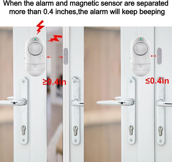 Window Alarm Sensor 12 pack, Door Alarms for Kids Safety, Burglar Door Alarm for Pool, 120 DB Window Alarms for Home Security