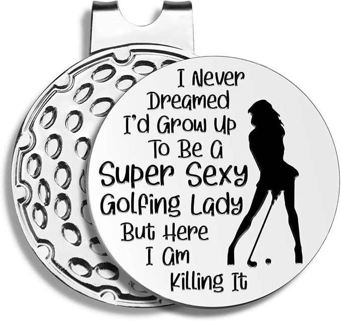 Funny Golf Ball Markers with Hat Clip, Men Golf Accessories, Birthday Retirement Golf Gifts for Dad, Husband, Grandpa, Golf Lover