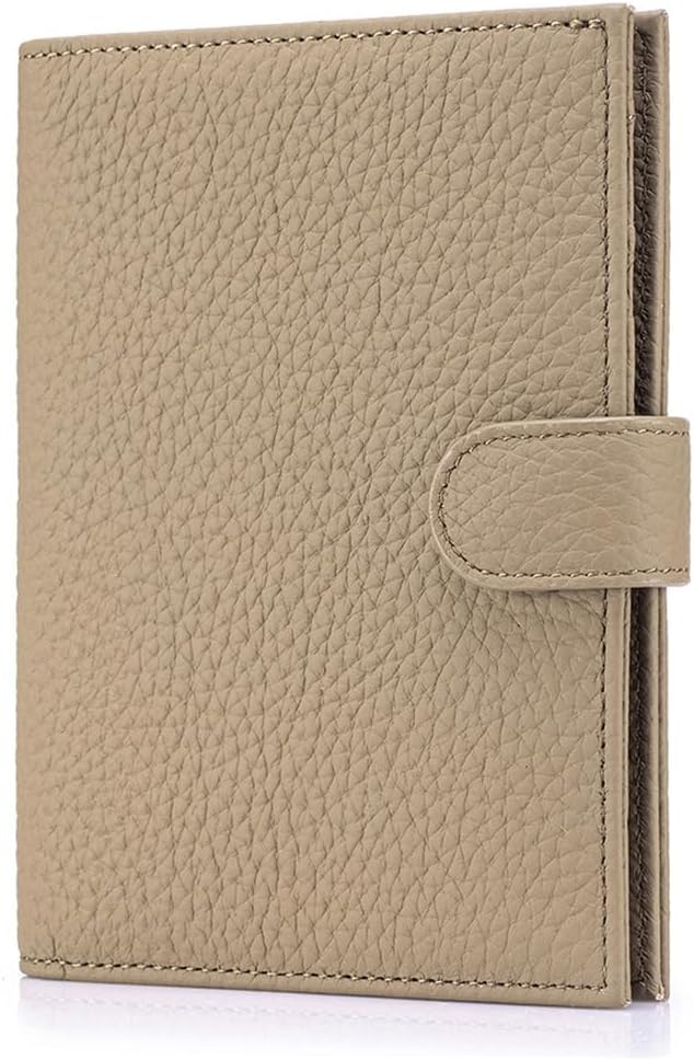 RFID Protection Passport Wallets for Women, Gift for Traveler | Slim Leather Travel Wallet with Card Slots, Zipper Coin Pocket & Cash Pocket, Passport Case for Women Apricot Beige