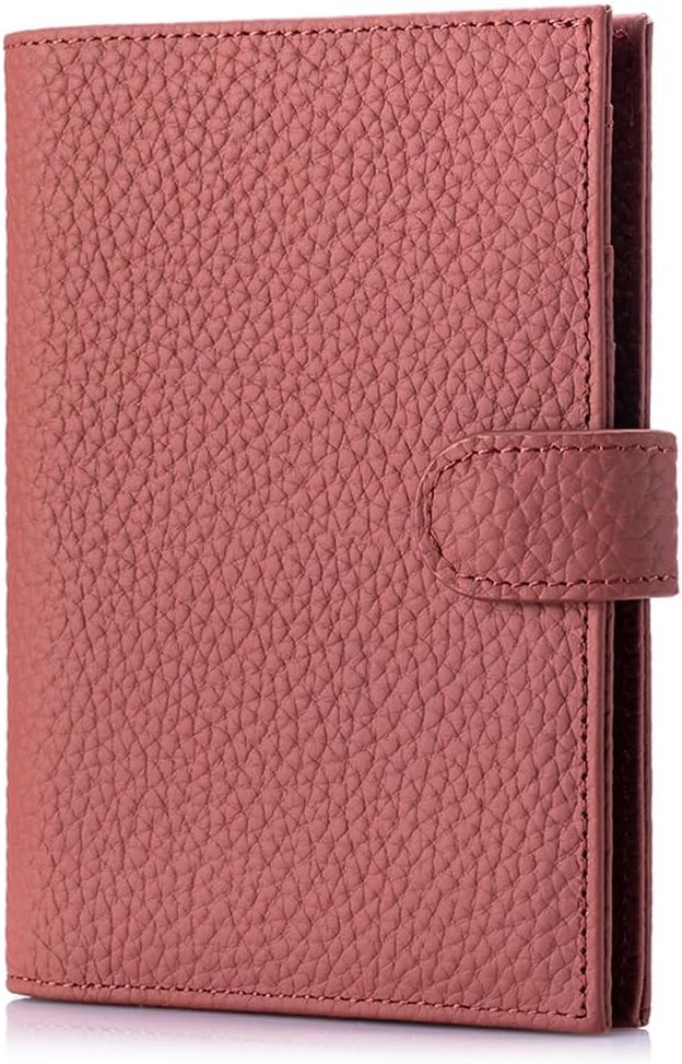 Slim RFID Leather Passport Wallet for Women, Gift Box Ready | Women's Travel Wallet with Passport Slot & Card Slots, Zipper Coin Pocket & Cash Holder Burnt Sienna (Brick Red)