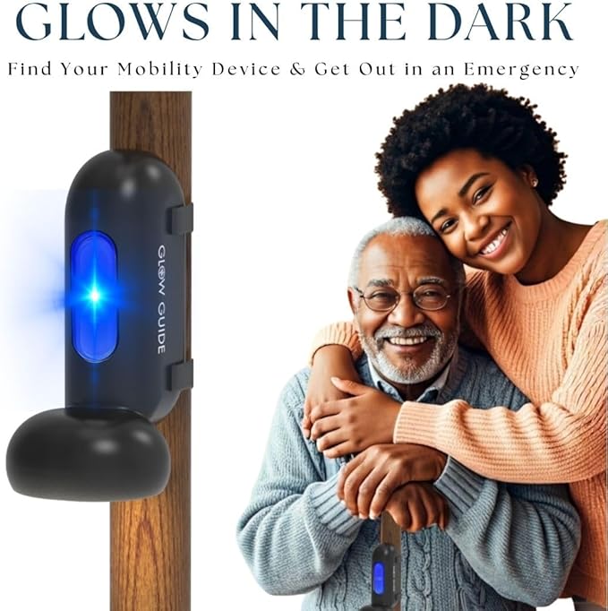 Smart Light for Mobility Devices – Automatic LED Pathway Light with Apple Find My Integration – Hands-Free Safety Accessories for Canes, Walkers & Wheelchairs – Universal Fit & Rechargeable