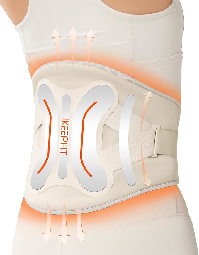 Cordless Heating Pad with Massager for Back Pain Relief: MAXwarm® 4.0, Portable Heated Back Brace with Lumbar Support for Sciatica, Large 8000mAh Battery, Christmas Gift for Women Men 70"