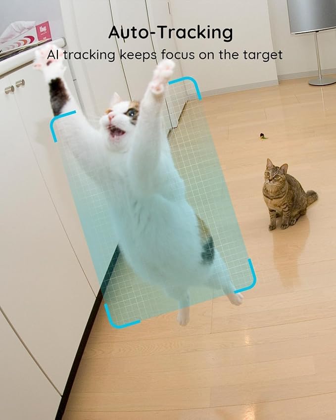 virtavo XD1 Indoor Security WiFi Camera, No Subscription Required, Dual-Lens 360° PTZ Baby Monitor & Pet Cam, Motion Tracking, 2-Way Audio, Night Vision, Cloud/SD Storage, Plug-in Power 2PACK