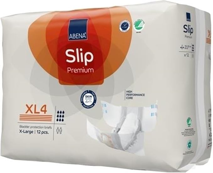 Abena Slip Premium XL4 Adult Incontinence Brief XL Heavy Absorbency 1000021294 (Extra Large, 24, Count)
