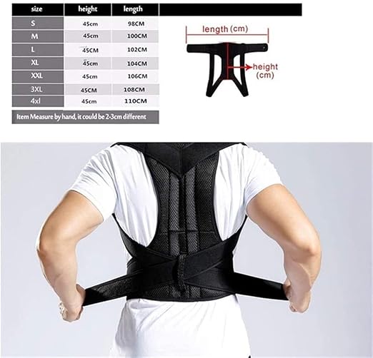 Back Support Belt for Older Women and Men, Lumbar Back Cushion, Shoulder Posture Support, Lumbar Support Straightener (Size : S.)