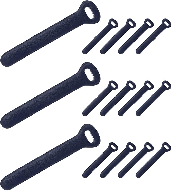 PATIKIL 15Pcs Leather Zipper Pull, 2.6" Replacement Zipper Puller Extender Backpack Luggage Sliders for Handbags Suitcases Bags Wallets Jackets Coats Pull Tabs, Dark Blue