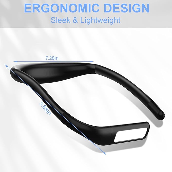 LED Neck Reading Light, Adjustable Brightness Desk Lamp, 3 Color Light with Bendable Arms, Suitable for Repairing, Night Running, Walking, Knitting, Camping (2PCS)