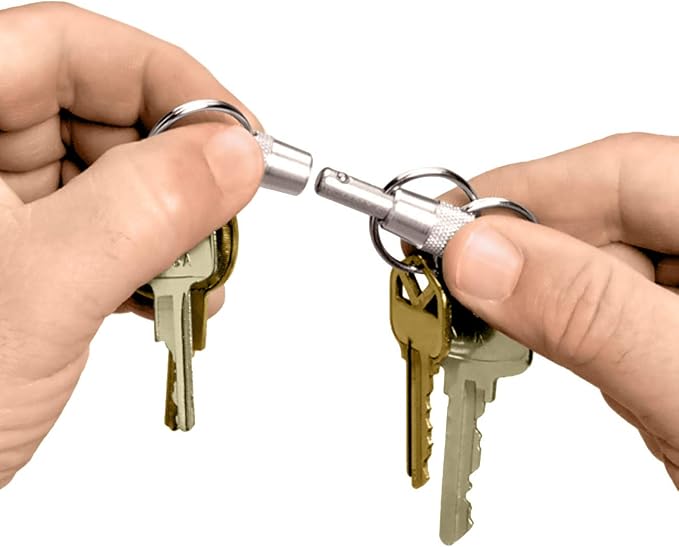 Lucky Line 3-Way Pull Apart Keychain, 2 Pack, Silver (71501)