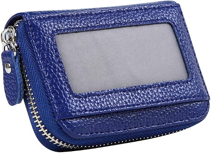 Women's RFID Blocking 12 Slots Credit Card Holder Leather Accordion Wallet