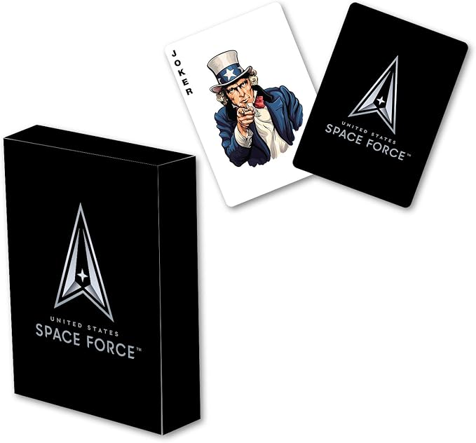Military Gift Shop Premium United States Space Force Playing Cards - Stellar Quality USSF Deck of Cards - Space Force Gifts | Space Force Playing Cards