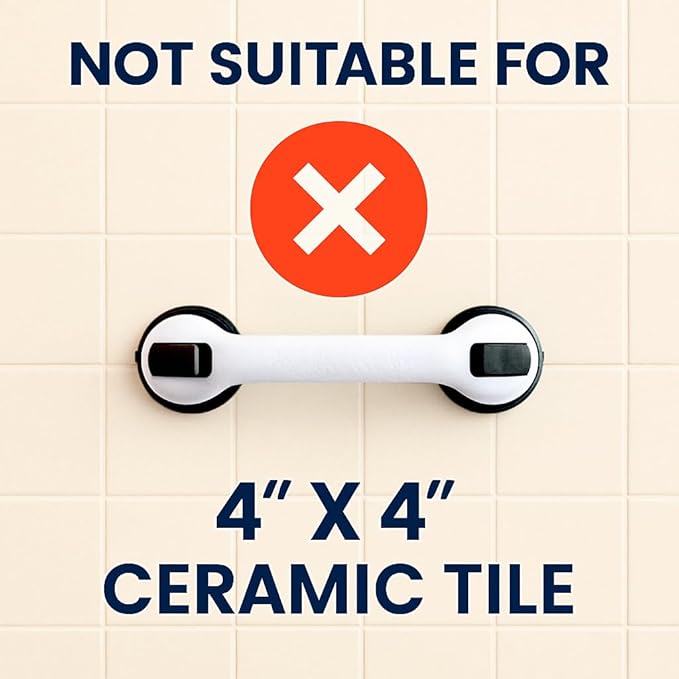 2 Pack Grab Bars for Bathtubs and Showers, Shower Handles for Elderly Seniors bar Bars Safety Elderly Suction 500 lbs Cup and Walls bathtubs Handicap He