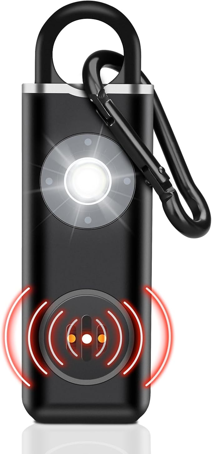 ELECPOW Personal Safety Alarm for Women, Rechargble Keychain Safety Alarm, Personal Protection Weapon for Women,Brightness Strobe Light and Loud Siren for Elders & Womens & Kids Emergency Call