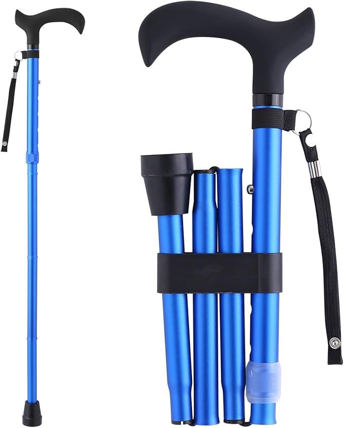 Walking Cane - Collapsible Adjustable Folding Canes for Men & Women, Walking Stick with for Seniors & Adults