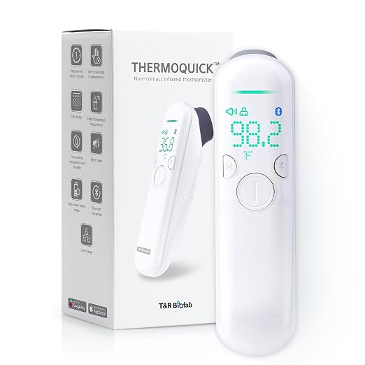 3-in-1 No Touch Forehead Thermometer - Body & Room Temperature + Indoor Humidity Check | Baby Thermometer for Infants, Kids, Adults, Medical Grade, All-in-one Family Care Device