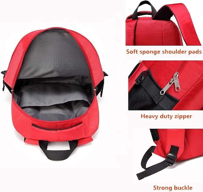 First Aid Bag Empty Red Emergency First Responder Trauma Multi-Pocket Traveling Field Trips Camping Essentials (Red, 1 Piece)
