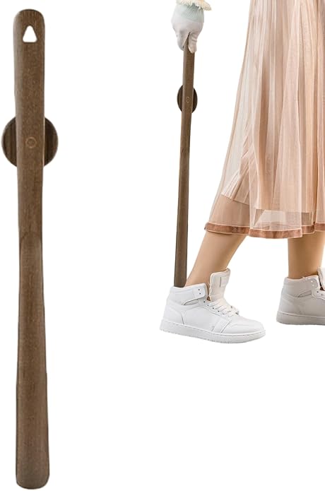 Shoe Horn Long Handle for Seniors, Shoe Horn Long Handle, 20in Magnetic Mount Wooden Shoehorn Without Bending Helper for Seniors, Women, Men, Kids, Shoehorn -