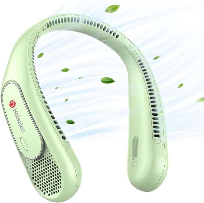 Hotsales Neck Fan, Bladeless Fan That Blows Cold Air, Portable Rechargeable | 6000 mAh Battery, 3 Speeds, Hands Free Wearable Personal Cooling Fan for Men and Women, Travel, Outdoor, USB Rechargeable