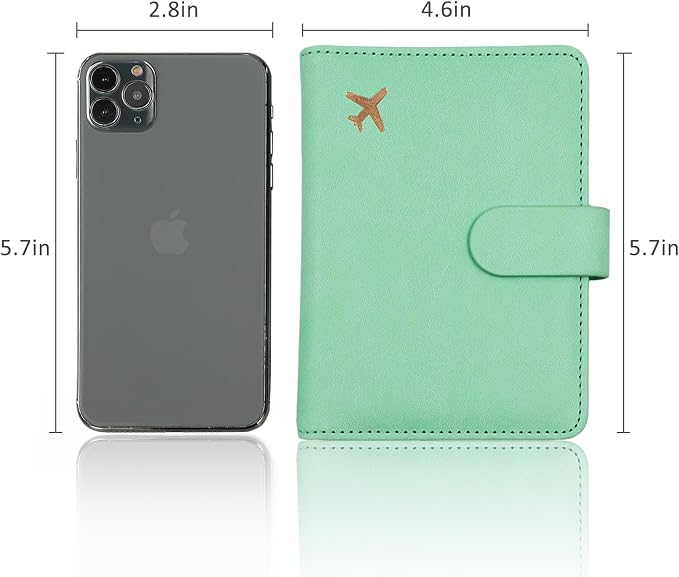 Melsbrinna Premium Leather Passport Holder Covers Case, Waterproof Rfid Blocking Travel Wallet Passport Holder with Pen Holder, Cute Passport Book for Women/Men