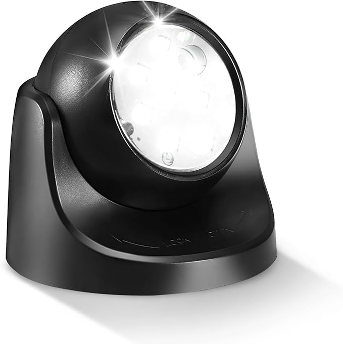 Motion Sensor Outdoor Lights - Outdoor Motion Sensor Light Battery Operated Wireless Spotlight Motion Detector Security Light Auto On Off for Sheltered Porch Stair Hallway Garage Wall Shed (1 Pack)