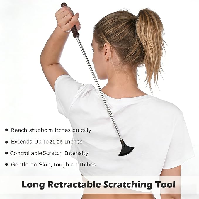 Back Scratcher Extendable for Men Women Portable and Lightweight Black