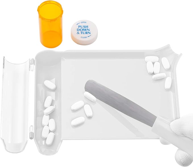 Medarchitect Right Hand Pill Counting Tray with Spatula (White)