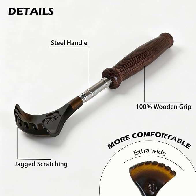 Back Scratcher Extendable for Men Women Portable and Lightweight Black