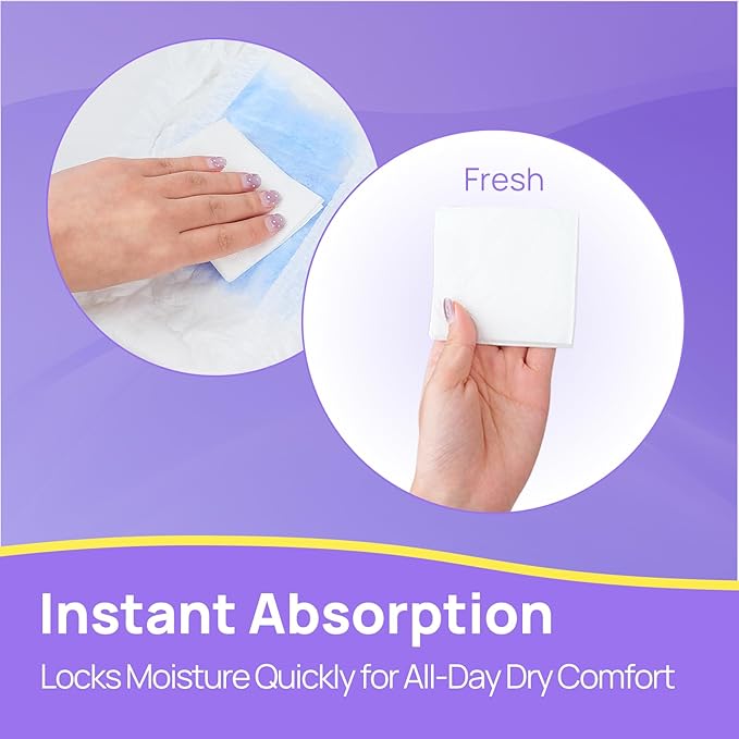 SUNKISS Ultra Thin Incontinence Underwear for Women, High Absorbency & Super Soft Postpartum Diapers, Disposable Adult Pull Ups, XXLarge, 80 Count