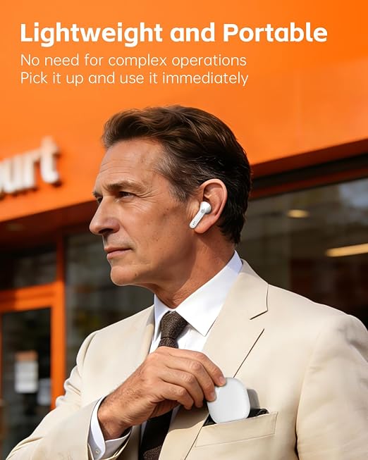 OTC Rechargeable Hearing Aids for Seniors & Adults, Hearing Amplifier with Noise Cancelling, Clear Sound, Volume Control, Charging Case