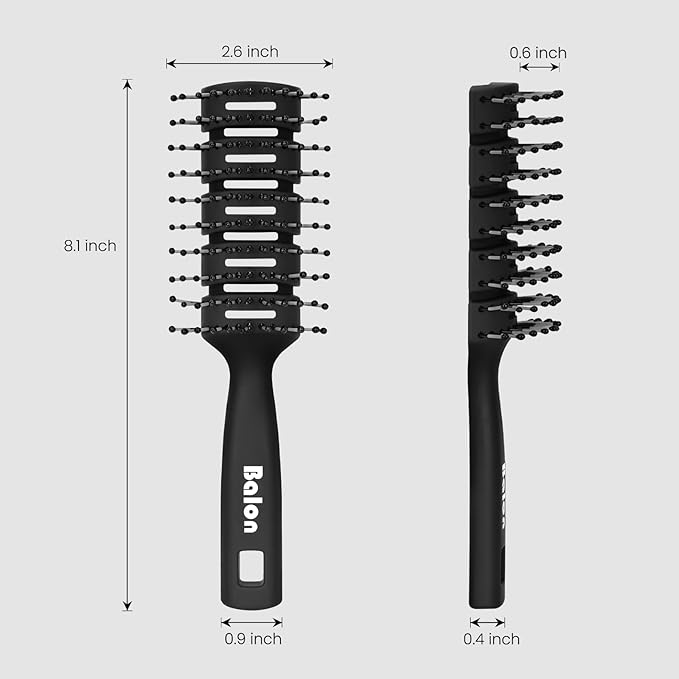 Hair Brush for Men and Women, Pain-Free Speed Dry Detangling Brush | Vented Brush Design for Fast Airflow, Anti-static Bristles Reduce Breakage, Works on Wet or Dry, Straight or Curly Hair