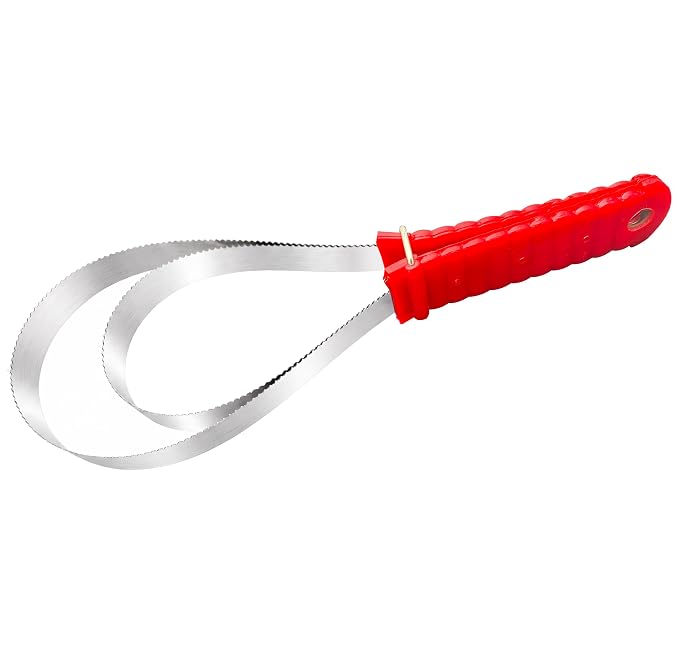 Shedding Blade Horse Brush Scraper Stainless Steel Shed Blade for Dogs (two loops)