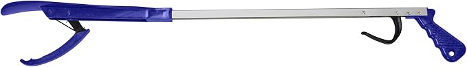 Blue Jay ‘Get Your Shoe On’ Shoehorn - Lightweight Shoe Wearing Stick with Gripper - Easy to Use, No Extra Bending Required, Get Your Shoes On Easily - 32 Inches, Light Blue