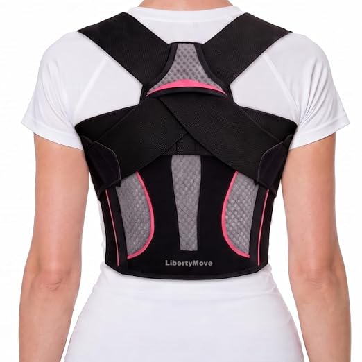 Posture Corrector for Women and Men, Breathable Upper Back Brace Posture Reminder, Adjustable Back Straightener with Underarm Comfort Straps, Shoulder Support Brace for Active Daily Wear