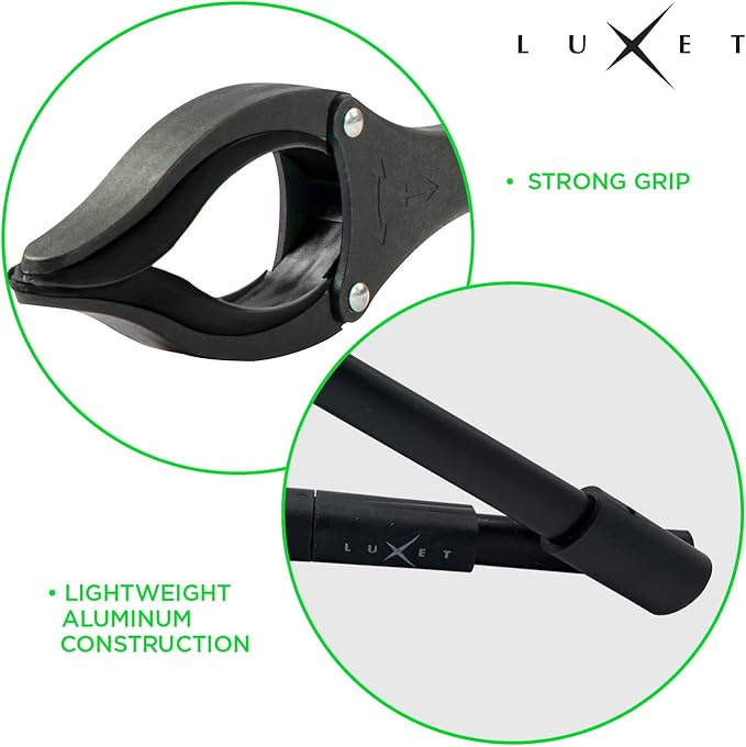 Grabber Tool 19" Aluminum Magnetic Claw, Rotating Lightweight Foldable Reacher Grabber Pickup Tool, Gripper Grabbers for Elderly Grab it Reaching Tool Trash Picker Grabber, Black, by Luxet