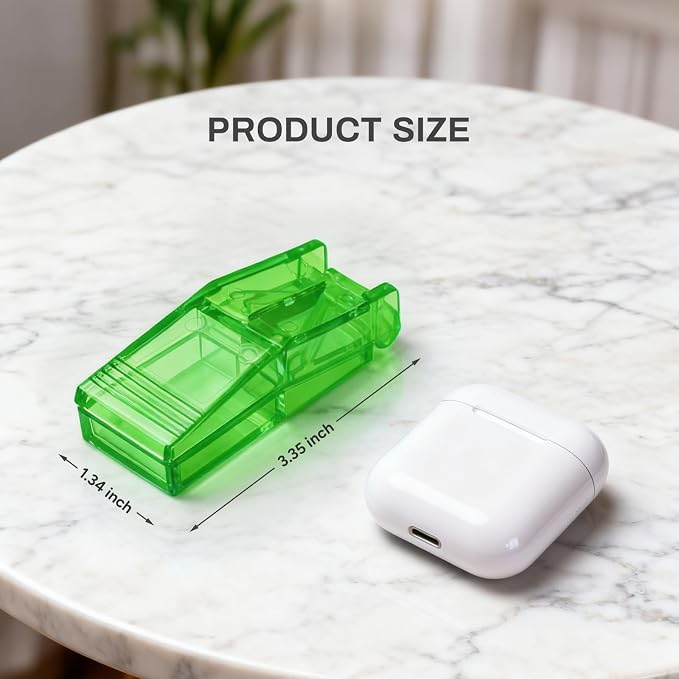 Ultrassist Pill Cutter and Splitter for Cutting Small or Large Pills, Accurate Medicine Splitter with Stainless Steel Blade, Transparent Vitamins Slicer Assorted Colors