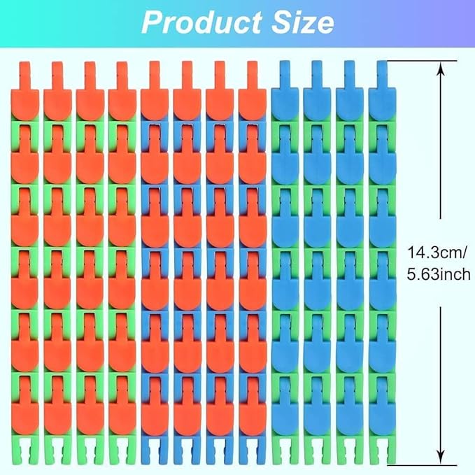 20pcs Random 24 Links Wacky Tracks Snap and Click Fidget Toys, Finger Sensory Toys, Snake Puzzles for Stress Relief, Party Bag Fillers, Random Color, Carnival Gift