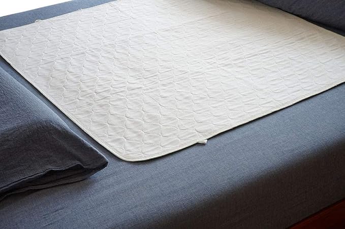 2 Pack Cotton Top Quilted Underpad, Waterproof Extra Absorbent Use for Incontinence Bed Pads,Washable and Reusable Pet Pads (34" x 36")