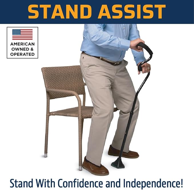 StrongArm Comfort Cane + Self Standing Lightweight Adjustable Walking Cane + Stabilizes Wrist & Provides Extra Support & Stability + Ergonomic Forearm Grip + Canes for Men & Women (Purple)