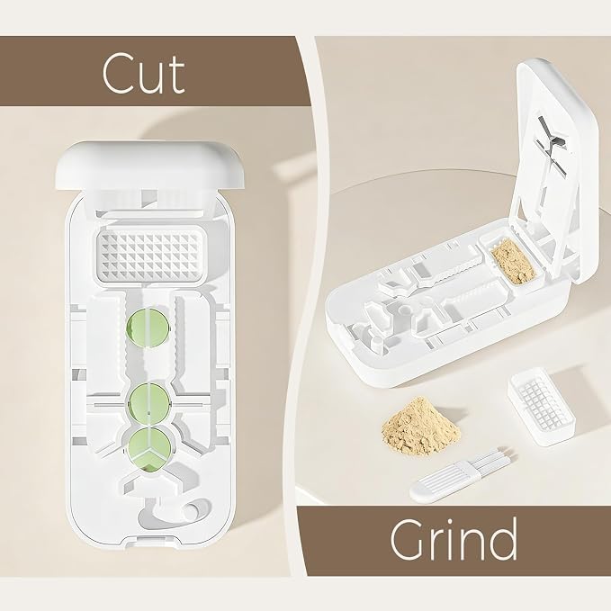 Pill Crusher, Pill Cutter Splitter for Small and Tiny Pills for Small Pills 1/4 (White)