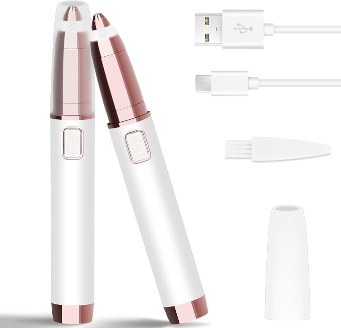gurelax Electric Eyebrow Razor for Women,Eyebrow Hair Remover, Painless Eye Brow Trimmer Shaper with LED Light, USB Rechargeable, Eye Brow and Face Epilator as Stockings Stuffers
