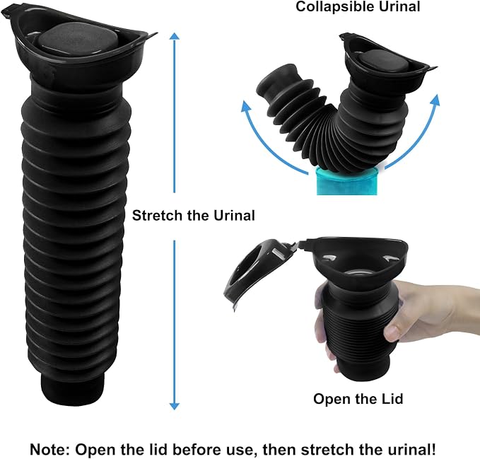 Pee Bottles for Men,Portable Urinal for Men,Collapsible Urine Bottle 750ML | Car Urinals for Men and Women,Emergency Urinal Bottle Shrinkable Pocket Toilet for Travel,Camping,Traffic Jam,Road Trips
