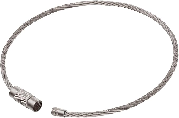 Pawfly 4"/6"/10" Wire Keychain Cable Key Ring Loop Holder 20/50/100Pcs | Large, Stainless Steel, Toughly Braided, Connectable, Corrosion Resistant, for Luggage Tag Kitchen Utensils