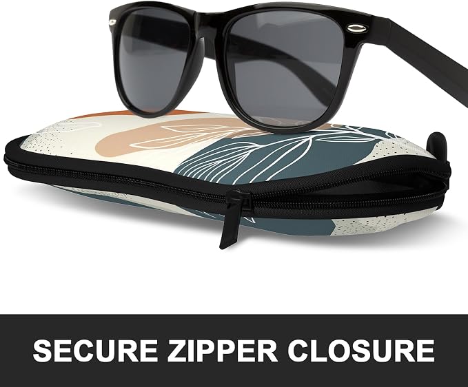 Sunglasses Soft Case, Ultra Light Portable Neoprene Zipper Glasses Case for Men Women