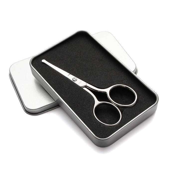 LIVINGO Premium Manicure Rounded Tip Scissors Multi-purpose Stainless Steel Cuticle Pedicure Beauty Grooming Kit for Nail, Eyebrow, Eyelash, Dry Skin, Nose Hair 3.5 inch