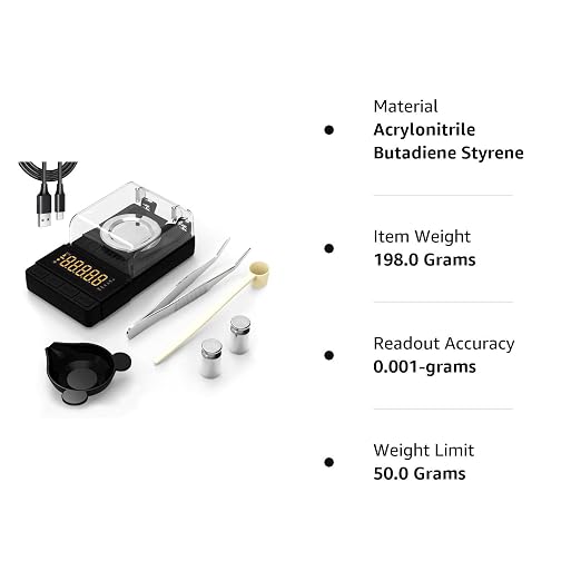 MAXUS Digital Milligram Scale 50g/0.001g, Compact Mg Scale with 20g Calibration Weight and Accessories, Black Powder Scale for Reloading