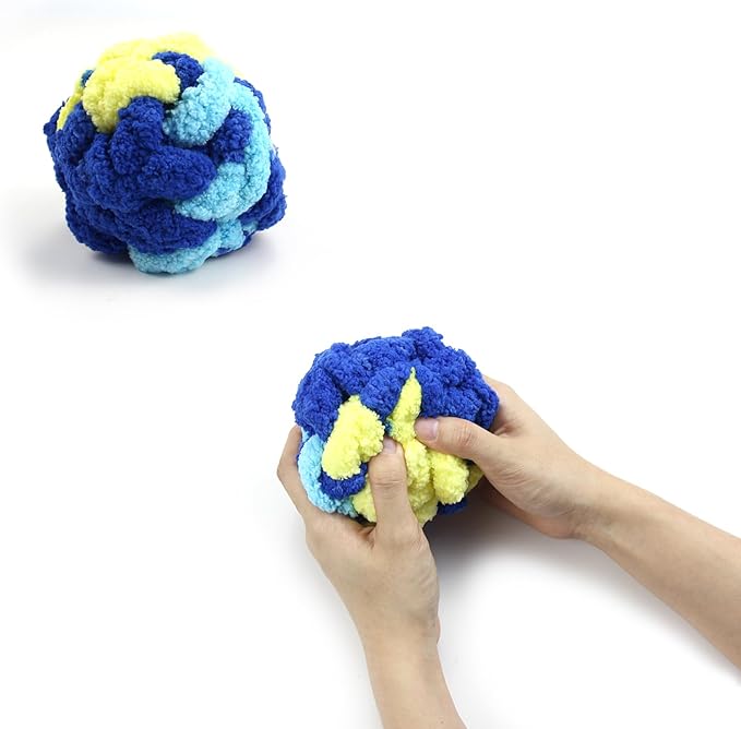 Sensory Ball for Anxiety Relief and Alzheimer's Dementia - Squeezeable Fidget Ball for Alzheimer's Dementia, Autism, ADHD, Bouncy Ball for Skin Pickers and Special Needs (Bright Blue)