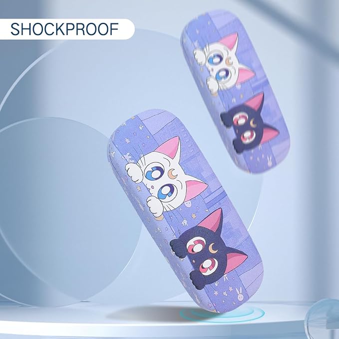 PERFECTSIGHT Hard Shell Eyeglasses Case, Kawaii Protective Glasses Case for Kids, Cute Eyeglass Case for Women Men Girls